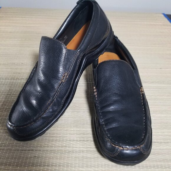 Cole Haan Mens 8.5 M Tucker Venetian Slip-On Loafers Black Leather Casual - Picture 1 of 14